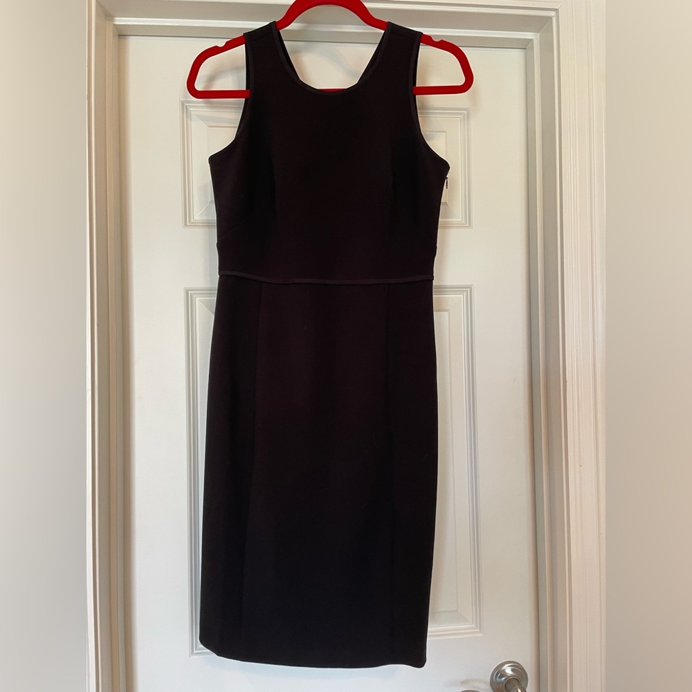 Ann Taylor Black sleeveless dress, size 2 petite, tailored fit.